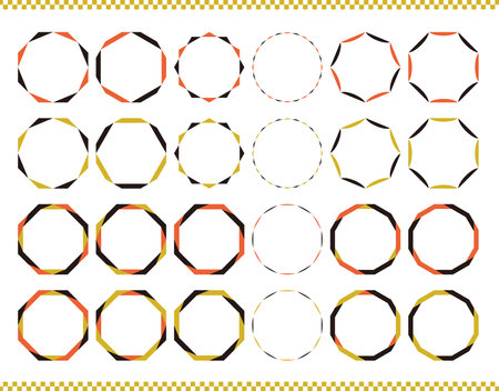 Simple frame set in japanese style.のイラスト素材