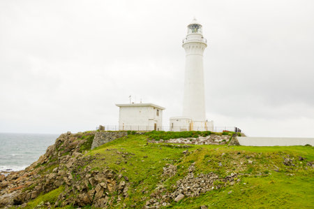 white lighthouseの写真素材