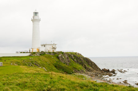 white lighthouseの写真素材