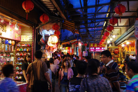 Night Market,Taiwanのeditorial素材