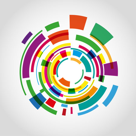 Abstract Colorful Circle backgroundのイラスト素材