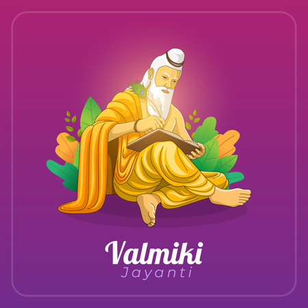 Happy Valmiki Jayanti Greetings Cardのイラスト素材