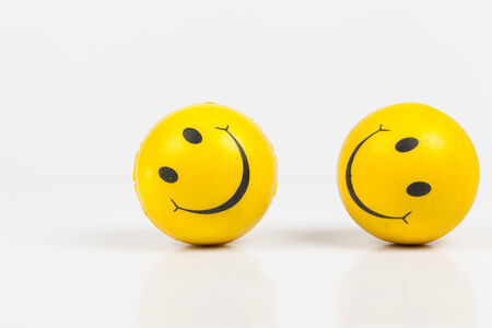 happy yellow ballの写真素材