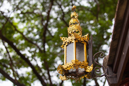 lanna lamp style on the roofの写真素材