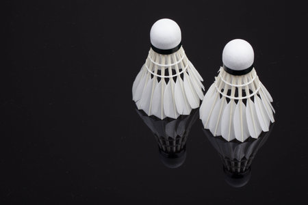 shuttle cock on background.の写真素材