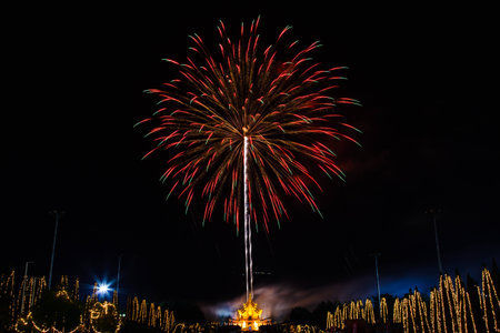 fireworks festival in Thailandの写真素材