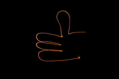 Long exposure small neon lights texture. Abstract colourfull neon light.の写真素材