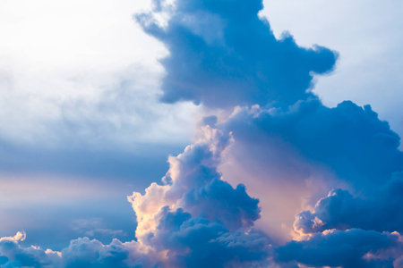 stormy clouds show the power of the natureの写真素材