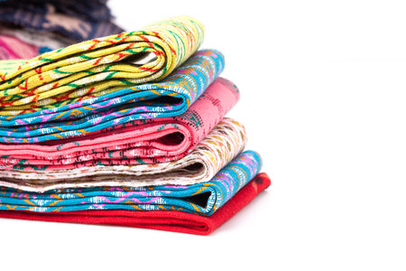 colorful Thai silk textile pattern from Handmade