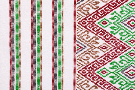 A collection of color Thai silk. Thai silk.