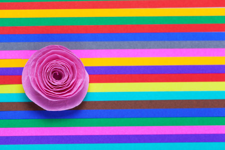 colourful papers background. Rainbow colored paper close up
