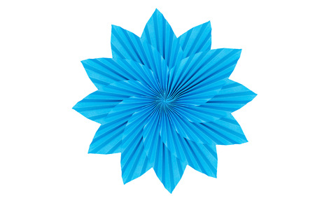 Origami leaf paper on white background. Origami paper handmade.