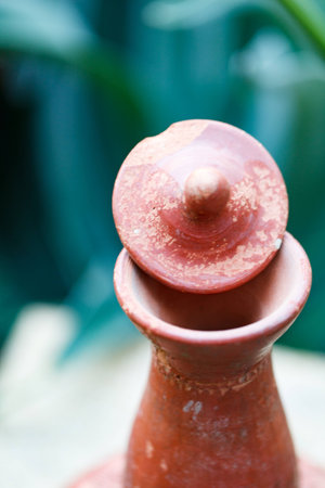 image of Thailand water container made from clay.の写真素材