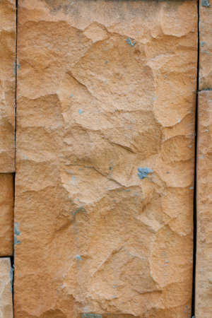 light brown beige brick tile wall texture in square ratioの写真素材