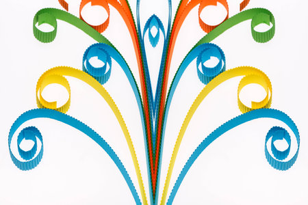 Roll color corrugated paper.の写真素材