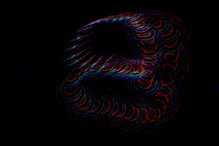 Blurred Light painting, Abstract of lighting equipment.の写真素材