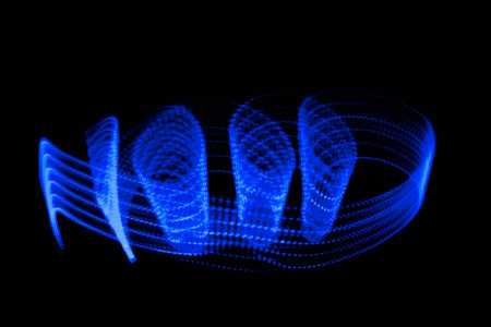 Blurred Light painting, Abstract of lighting equipment.の写真素材