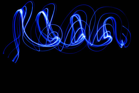 Blurred Light painting, Abstract of lighting equipment.