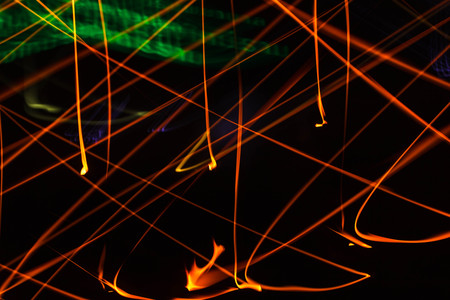 Blurred Light painting, Abstract of lighting equipment. Abstract blue neon painting. Abstract lights...