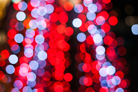 Abstract circular bokeh at night background.