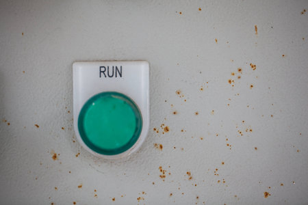 Control panel, switchboard, with free copy space, grunge