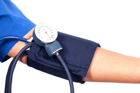 Doctor use arm Blood Pressure Mornitors.の写真素材