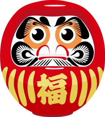 New Year's Illustration Material Darumaのイラスト素材