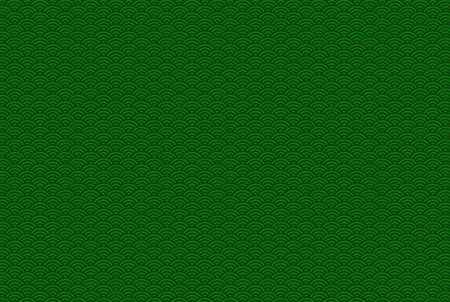 Japanese traditional green pattern of wave motif "Sei gai ha"のイラスト素材