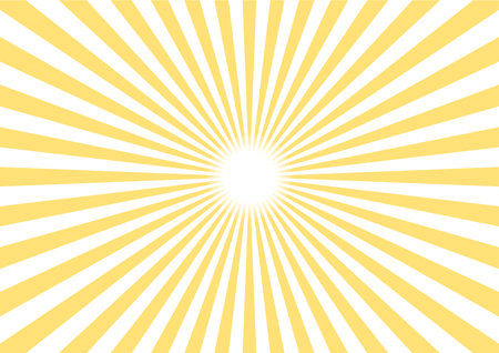 Illustration of material for background of radiation (yellow)のイラスト素材