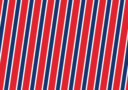 Abstract Seamless diagonal striped pattern with blue and white and red stripes. Vector illustrationのイラスト素材