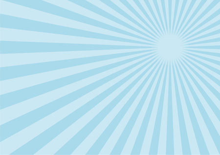 Illustration of material for background of radiation (Light blue). The fulcrum is in upper rightのイラスト素材