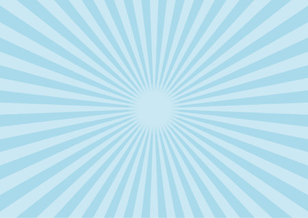 Illustration of material for background of radiation (Light blue). The fulcrum is in the centerのイラスト素材