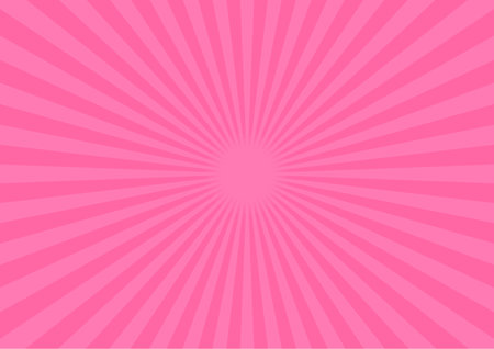 Illustration of material for background of radiation (Pink). The fulcrum is in the centerのイラスト素材
