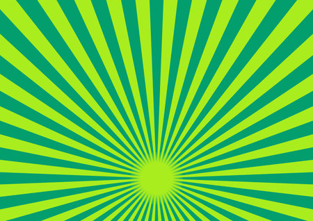 Illustration of material for background of radiation (Light green). The fulcrum is in the lower centerのイラスト素材