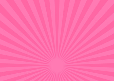 Illustration of material for background of radiation (Pink). The fulcrum is in the lower centerのイラスト素材