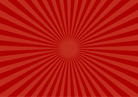 Illustration of material for background of radiation (Deep red). The fulcrum is in the centerのイラスト素材