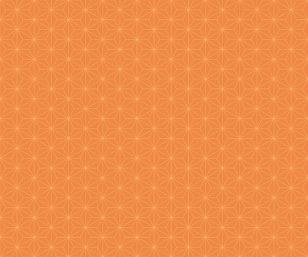 Illustration of material for background of hemp leaf pattern (Orange).のイラスト素材
