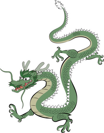 Vector illustration of oriental dragon. #01のイラスト素材
