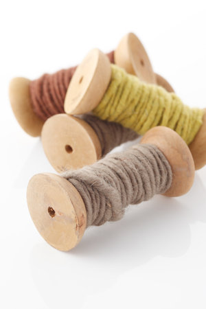 Bobbin of colorful yarn