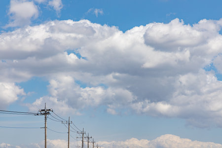 Beautiful blue sky and cloudsの写真素材