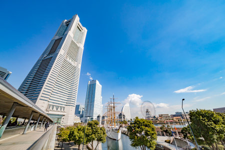 Yokohama skyの写真素材
