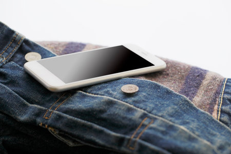 Smartphones and jacketsの写真素材