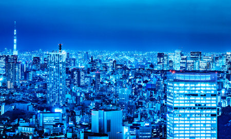 Night view of Tokyoの写真素材