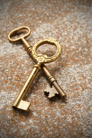 Antique Keys background.の写真素材