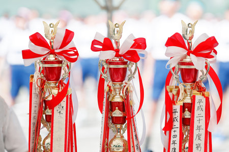 Winning trophyの写真素材