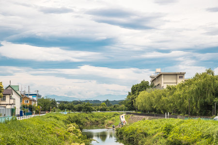 Scenery in the suburbs of Yokohamaの写真素材