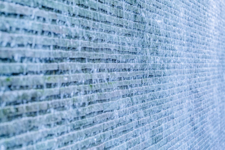 The wall where water flowsの写真素材