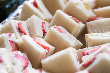 Strawberry and Kiwi Sandwichの写真素材