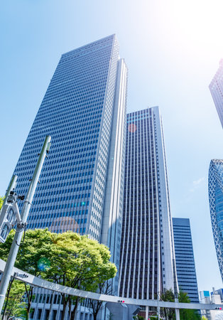 Shinjuku high-rise buildings in fine weatherの写真素材