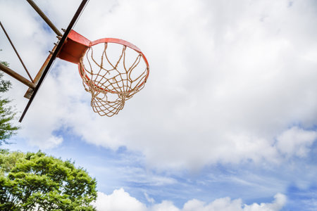 Outdoor Basketball Courtの写真素材